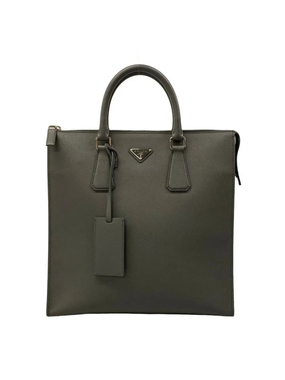 Prada Handbag Dark Gray Leather
